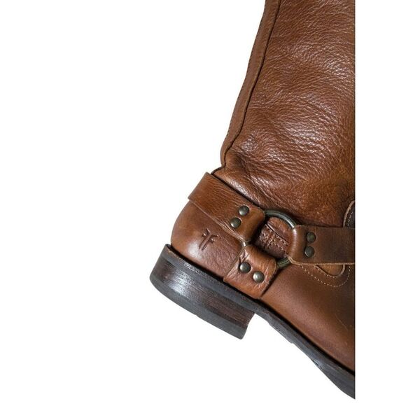 Frye Over The Knee Western Leather Boots size 8 B Brown - Picture 12 of 13